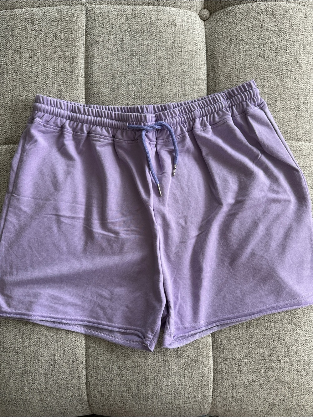 Lilac Drawstring Lounge Shorts